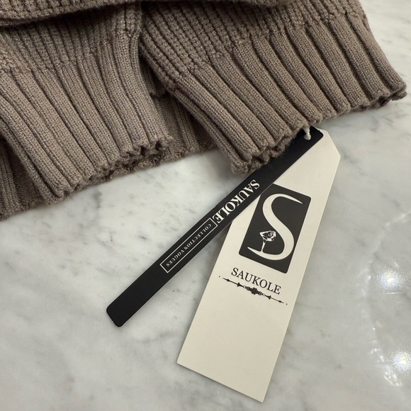 NEW Saukole Chunky Knit Green Oversized Sweater SOFT FALL COMFY SIZE MEDIUM M - Picture 5 of 6